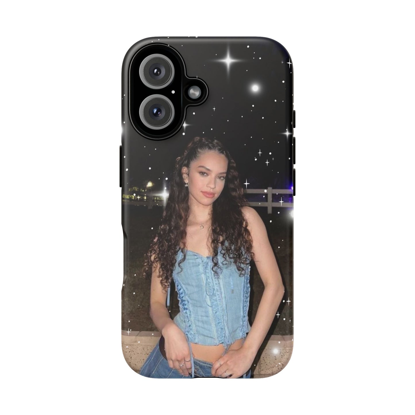Daniela Phone Case — Glam Night Photo Sparkle Design