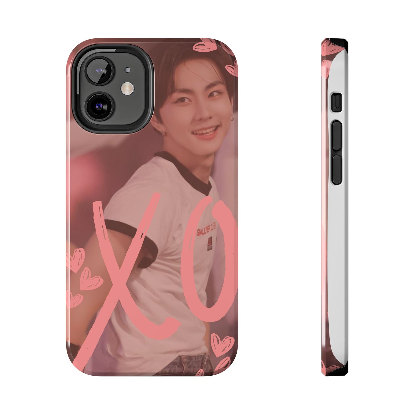 Romantic Jungwon Phone Case featuring 'XO' Design, Cute Gift for Teens, Valentine's Day, Durable Protection, Fashion Accessory, Love Themed
