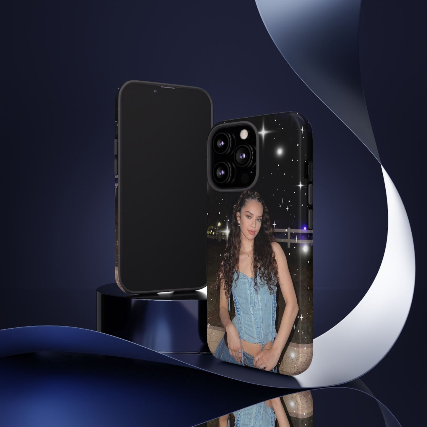 Daniela Phone Case — Glam Night Photo Sparkle Design