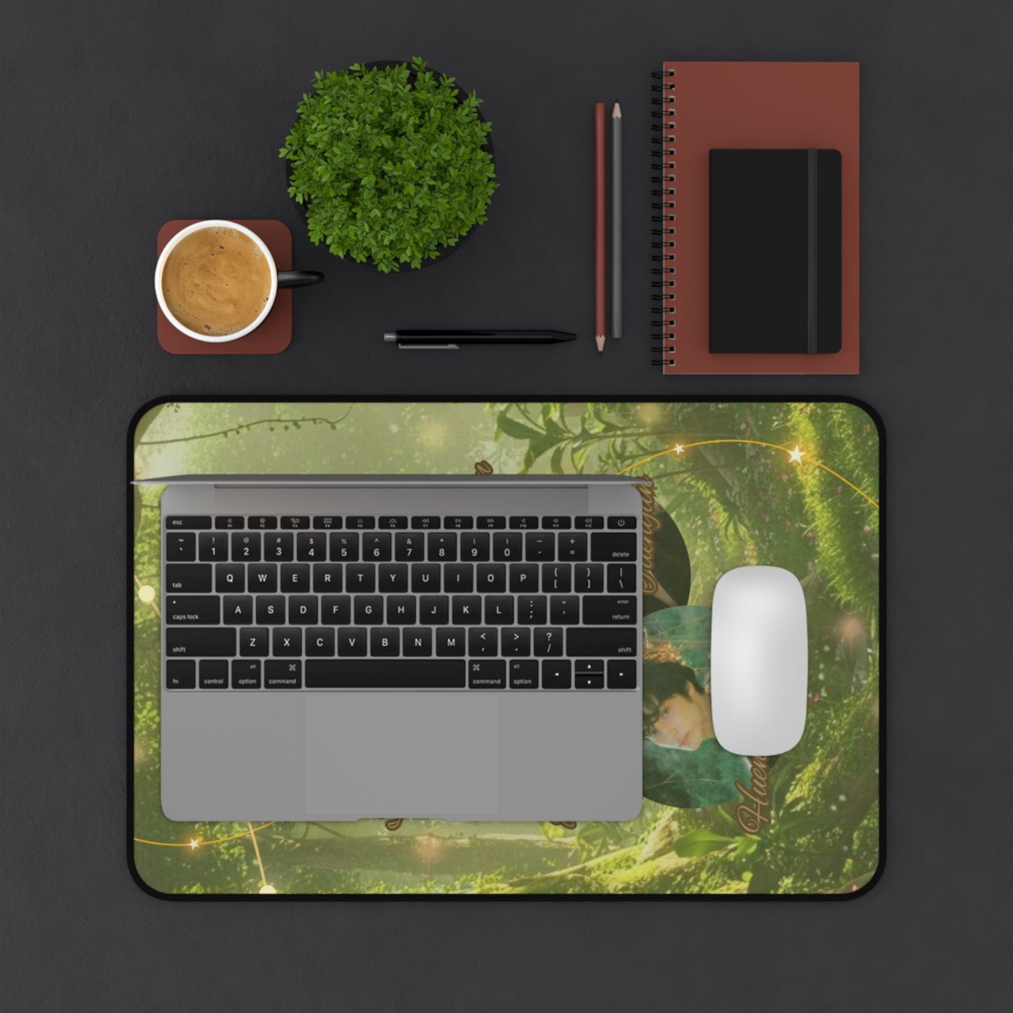 TomorrowxTogether Forest Portraits Desk Mat | Mystic Woodland K-Pop Style Mousepad