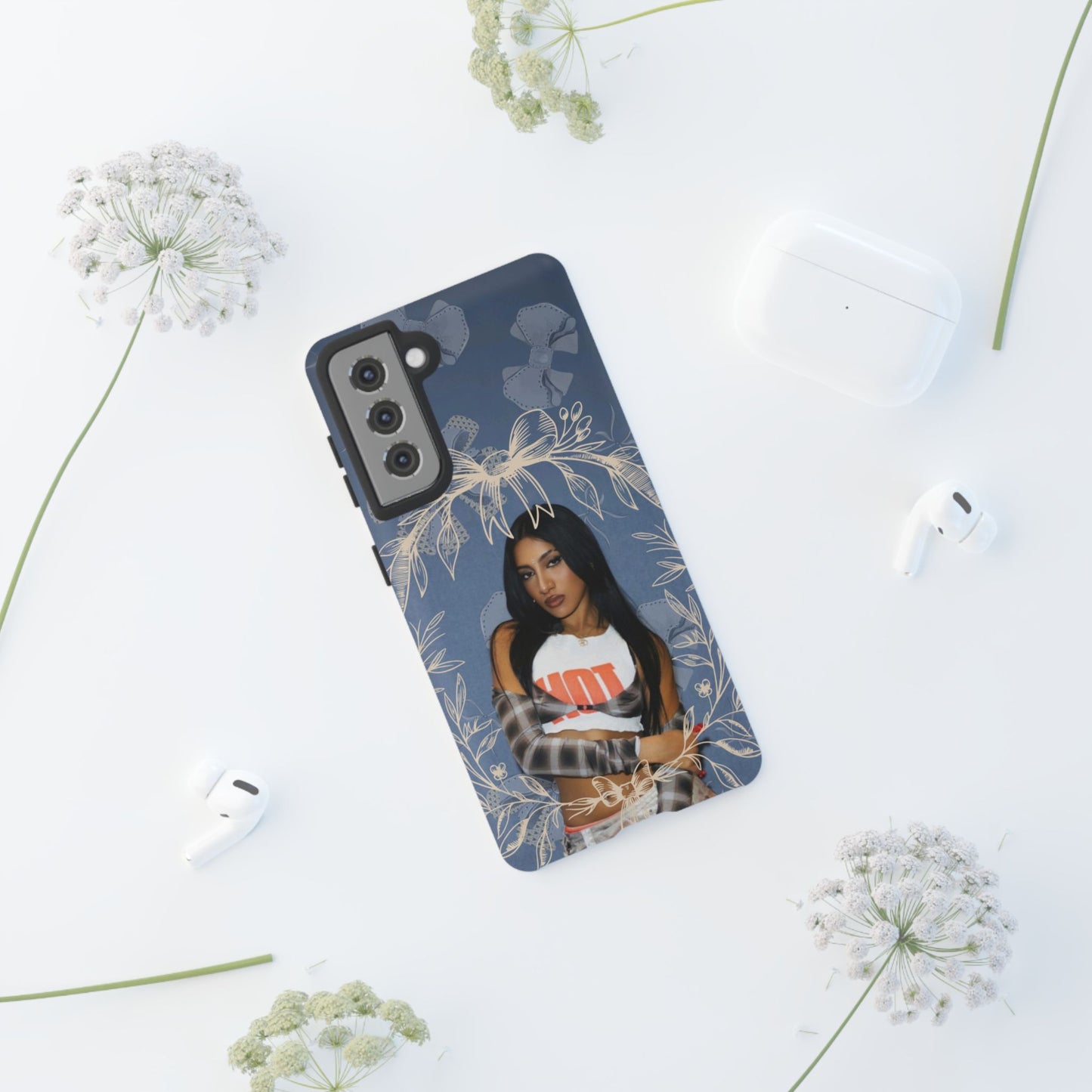 Lara Tough Phone Case — Protective Slim Case with Bow Wreath Design