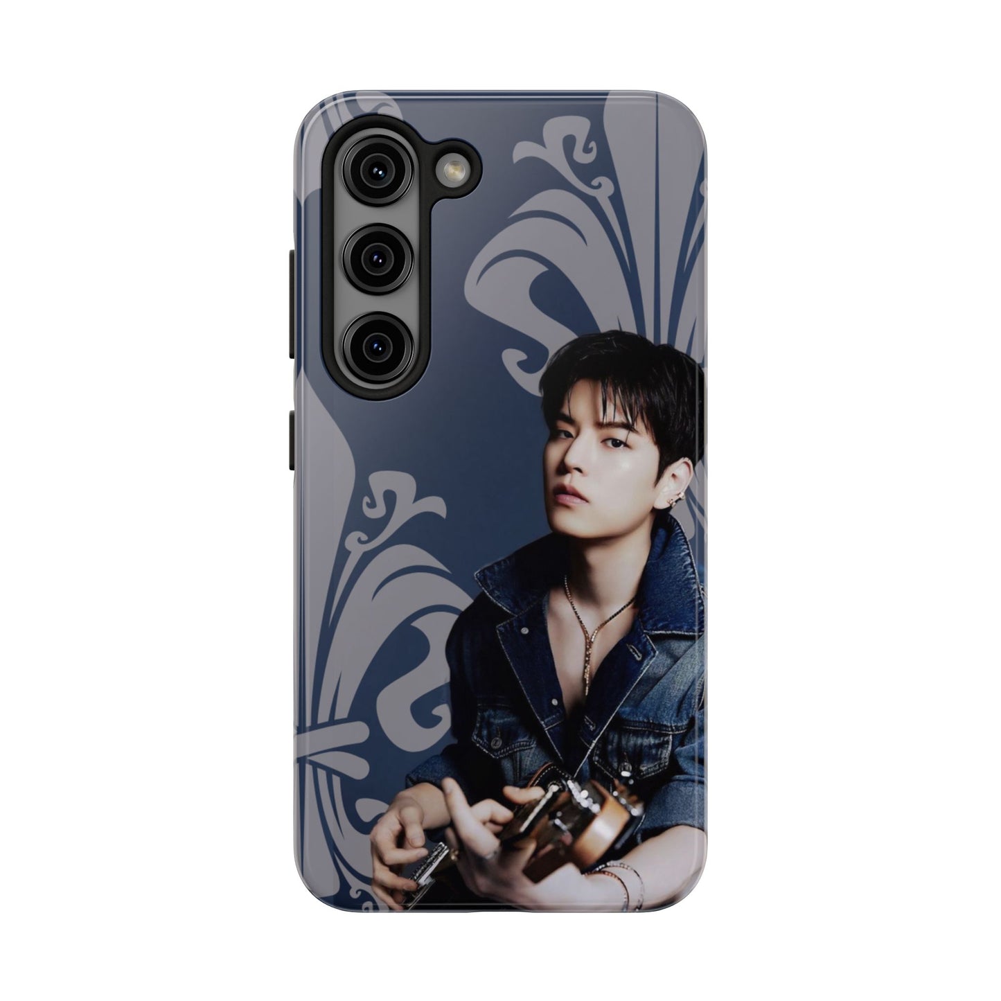 Kim Seungmin Tough Phone Case — Vintage Floral Portrait Design