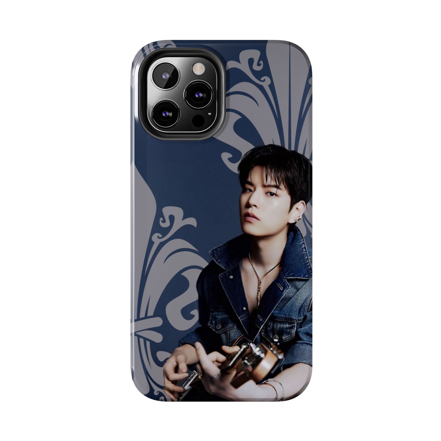 Kim Seungmin Tough Phone Case — Vintage Floral Portrait Design