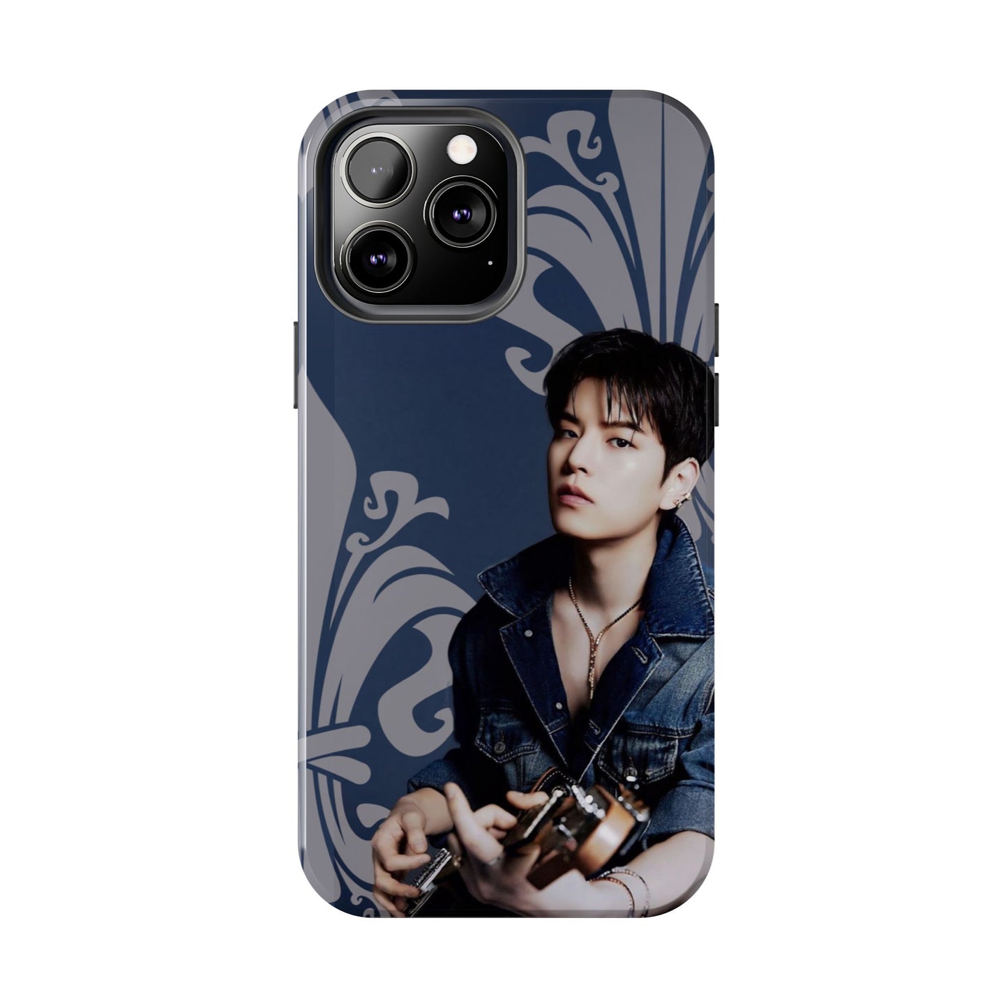 Kim Seungmin Tough Phone Case — Vintage Floral Portrait Design