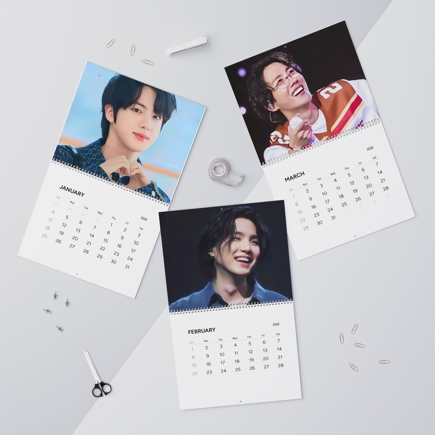 BTS Wall Calendar 2026 — Monthly Photo Calendar
