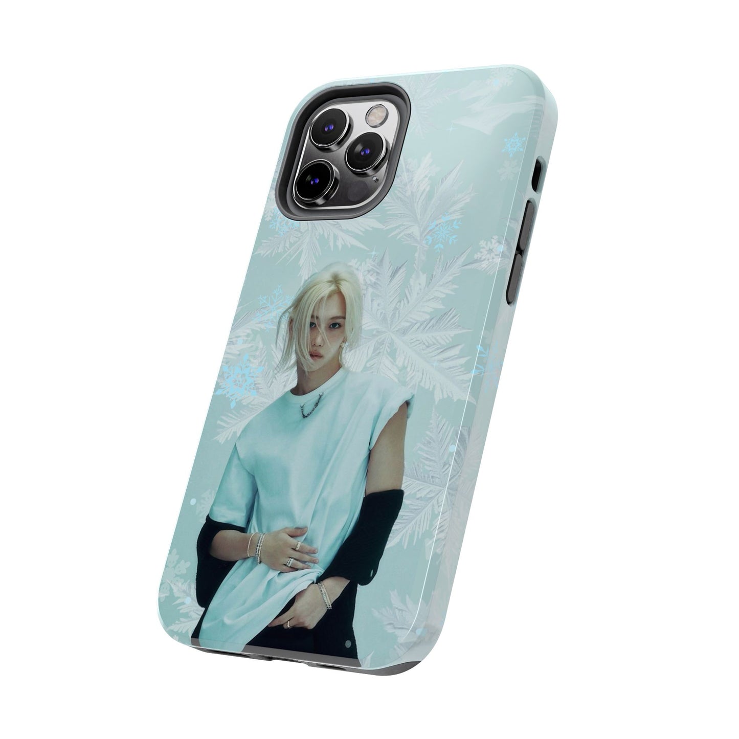 Lee Felix Tough Phone Case — Pastel K-Pop Idol Floral Armor