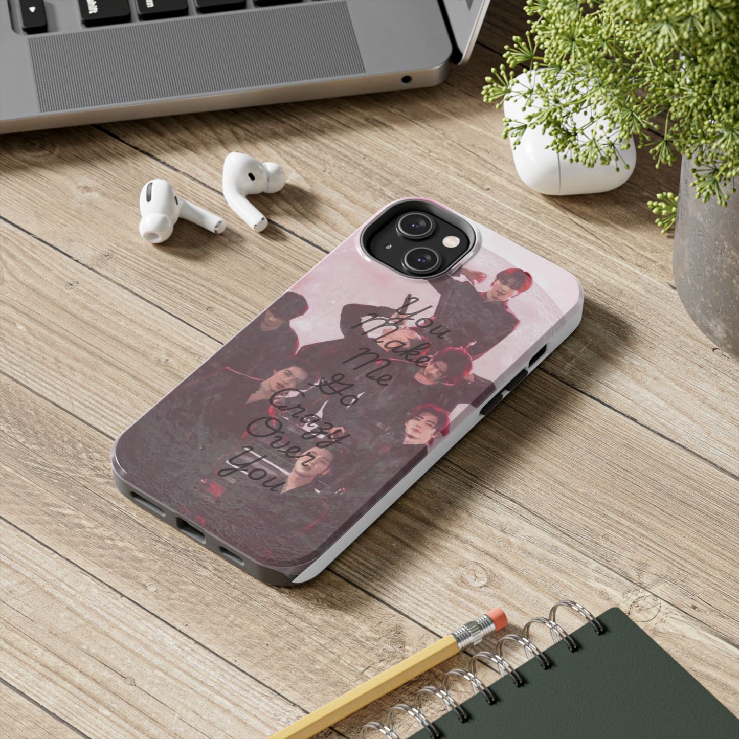 Enhypen Stylish Phone Case - You Make Me Go Crazy Over You, Durable Protection, Trendy Accessory, Gift for Friends