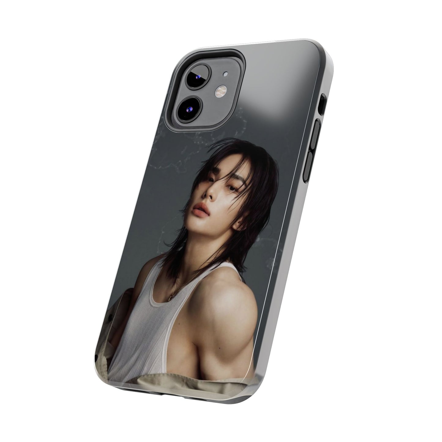 Hyunjin Tough Phone Case — Moody Portrait Slim Protective Case