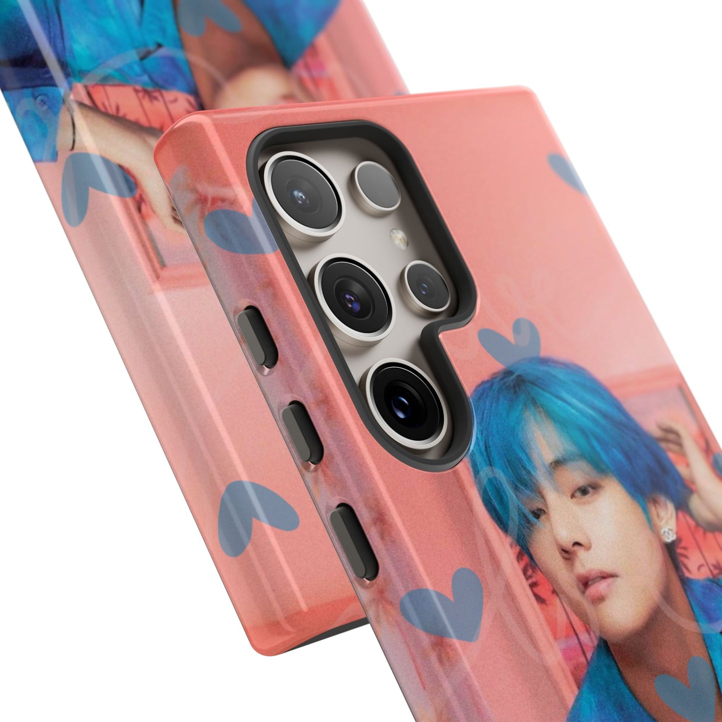 Taehyung Phone Case — Pink Heart/Love Kpop Design