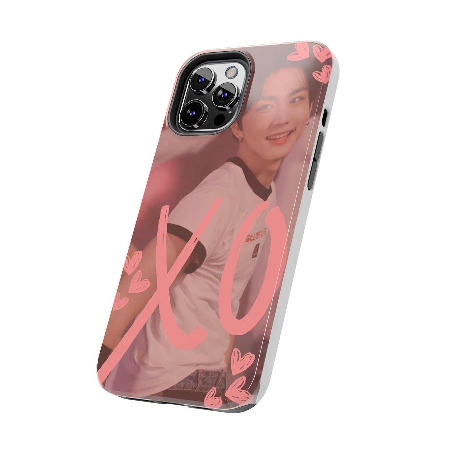 Romantic Jungwon Phone Case featuring 'XO' Design, Cute Gift for Teens, Valentine's Day, Durable Protection, Fashion Accessory, Love Themed