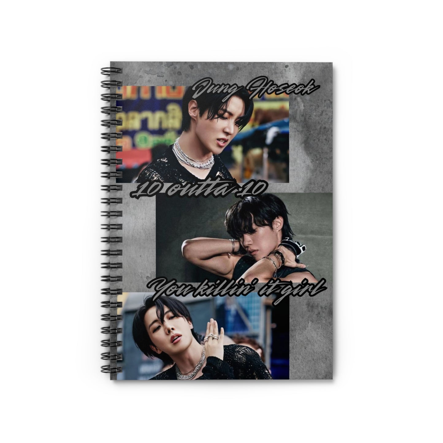 J-Hope Spiral Notebook for Fans - Stylish Ruled Journal with Graphic Design
