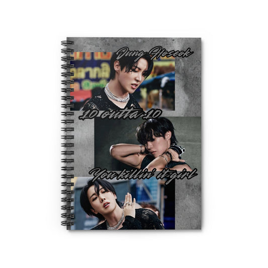 J-Hope Spiral Notebook for Fans - Stylish Ruled Journal with Graphic Design