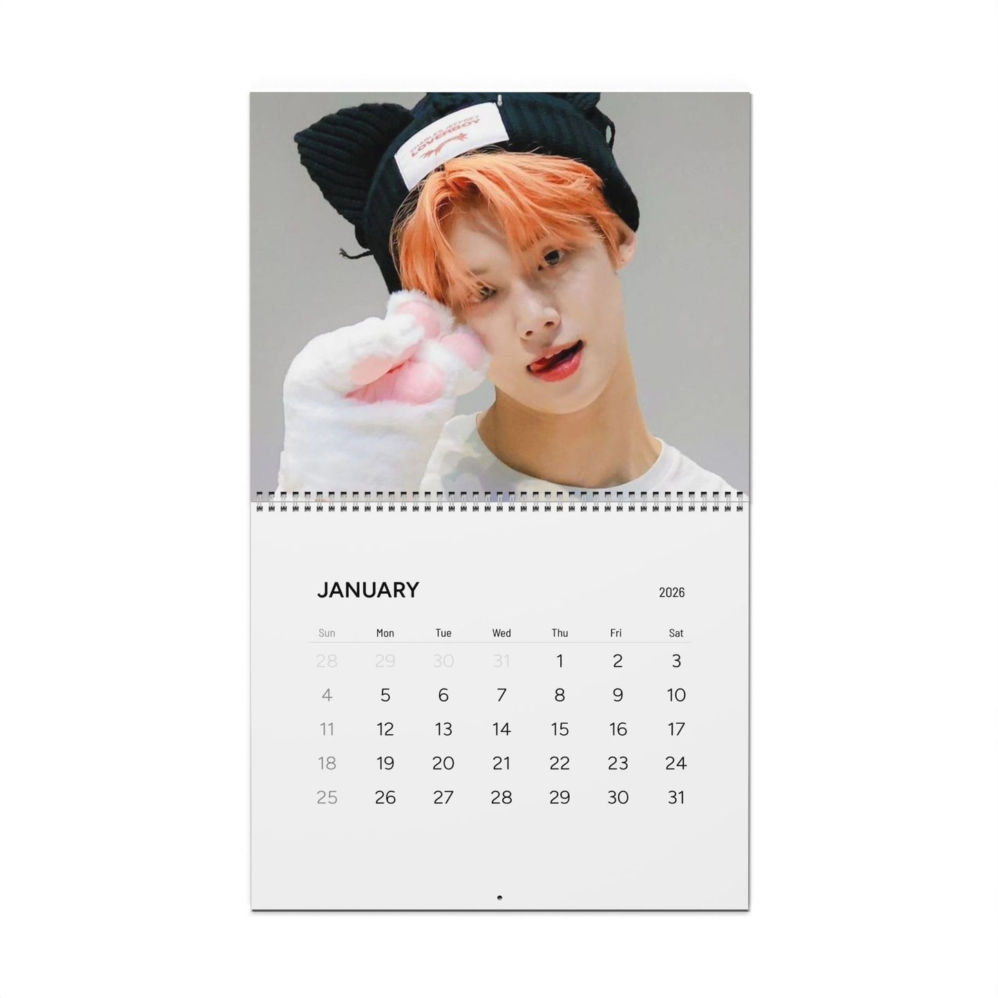 TomorrowxTogether 2026 Photo Wall Calendar — Monthly K-Pop Idol Portraits