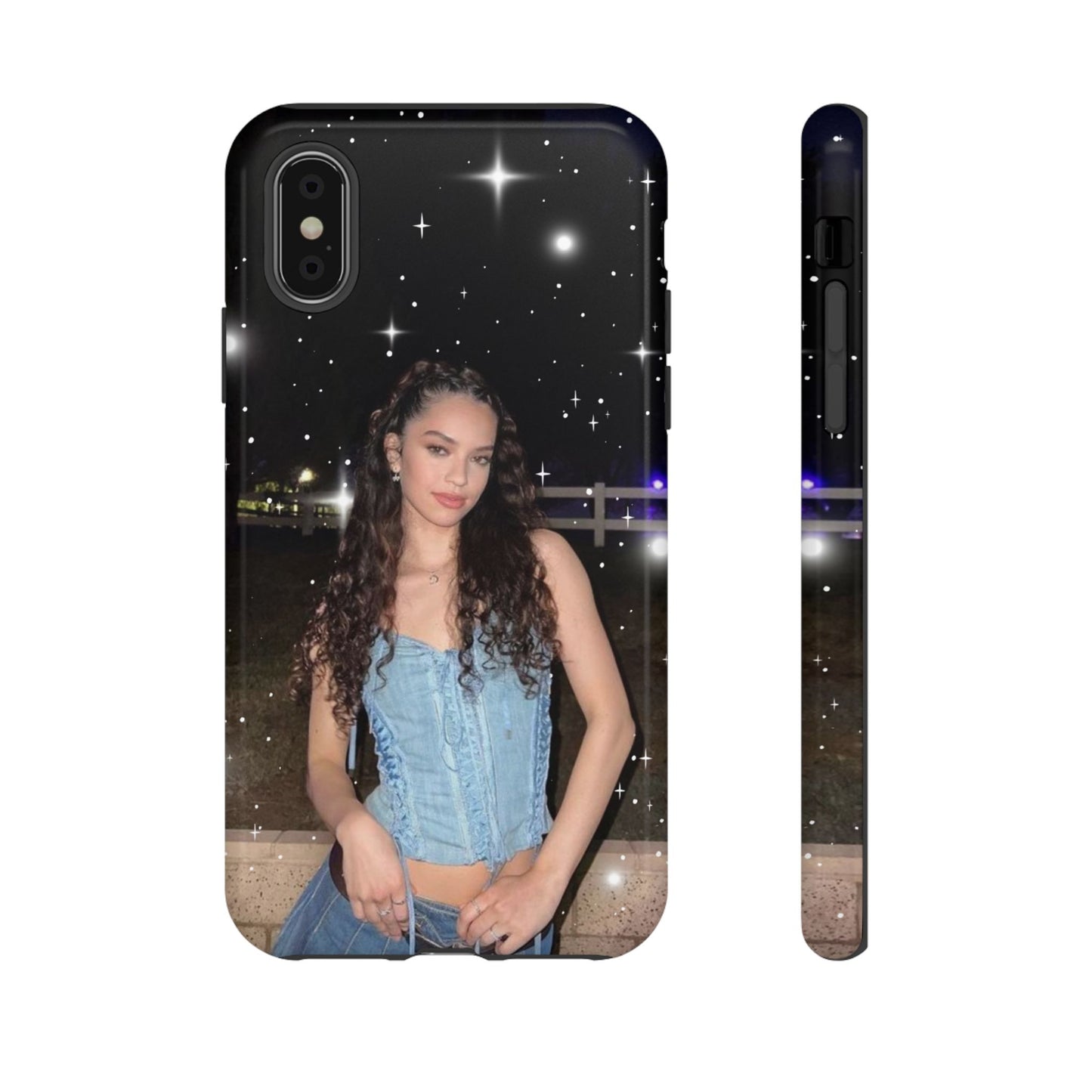 Daniela Phone Case — Glam Night Photo Sparkle Design