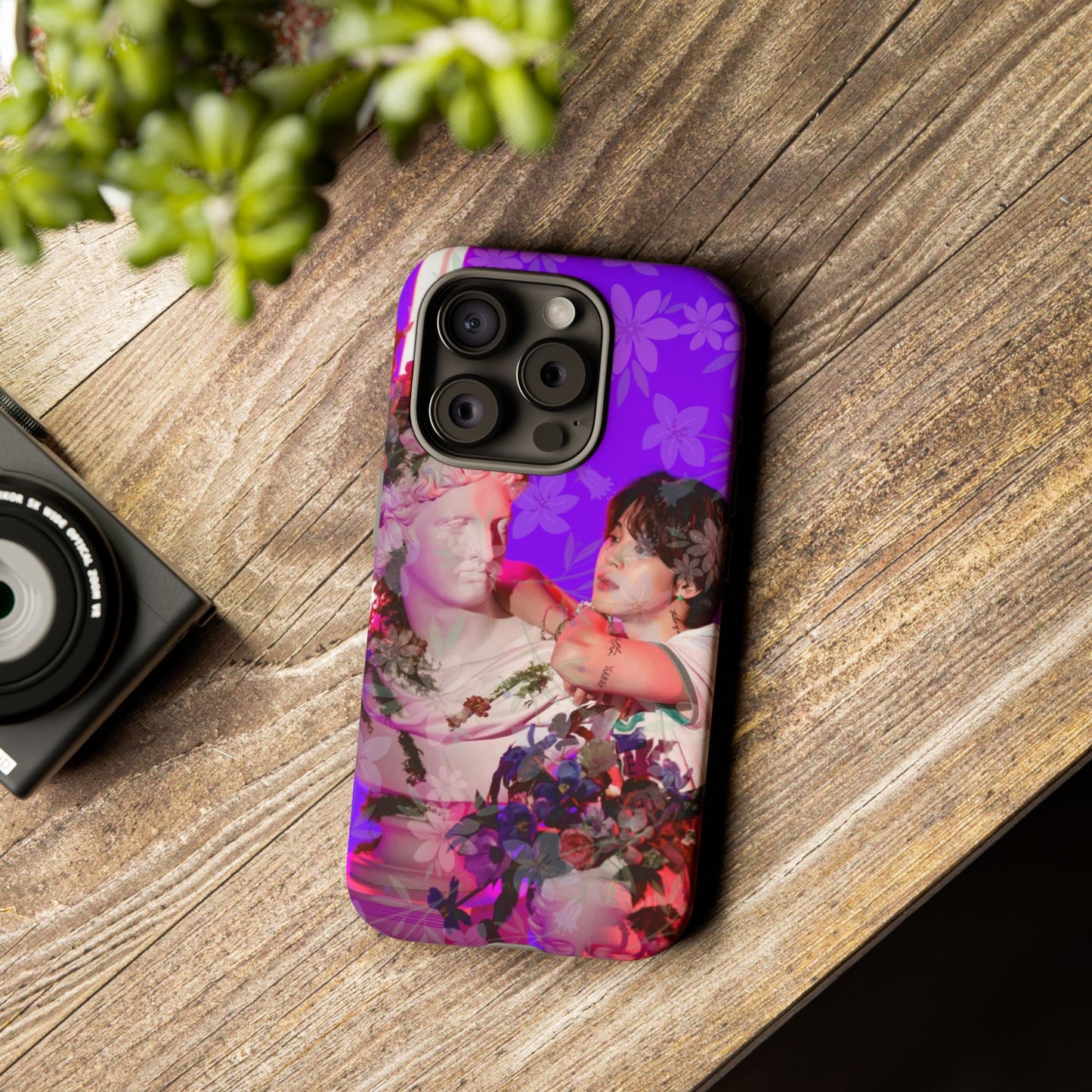 Park Jimin Phone Case — Retro Floral Phone Cover