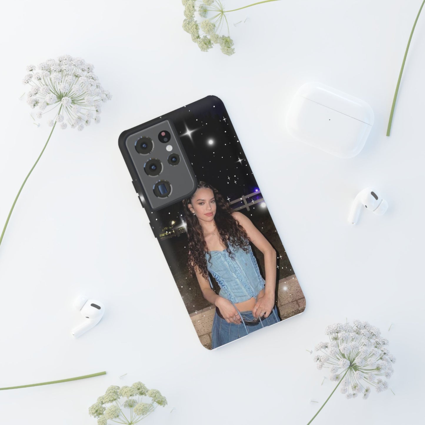 Daniela Phone Case — Glam Night Photo Sparkle Design