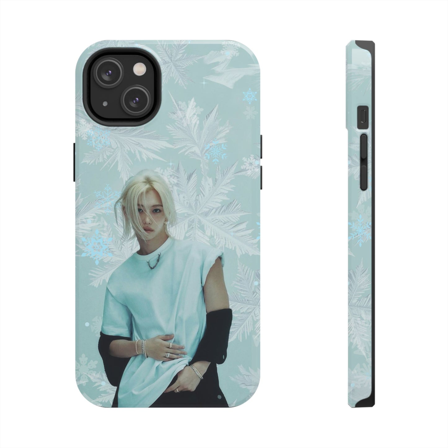 Lee Felix Tough Phone Case — Pastel K-Pop Idol Floral Armor