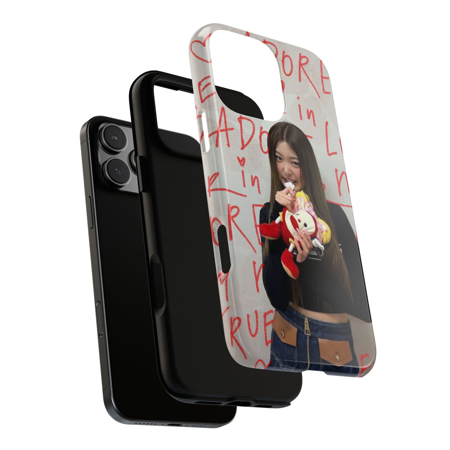 Yoonchae Phone Case — Adore Graffiti Heart Background
