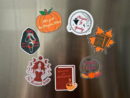 Autumn/Halloween Magnet Set -Set of 5 Stylish & Functional Magnets for Fridge Decor