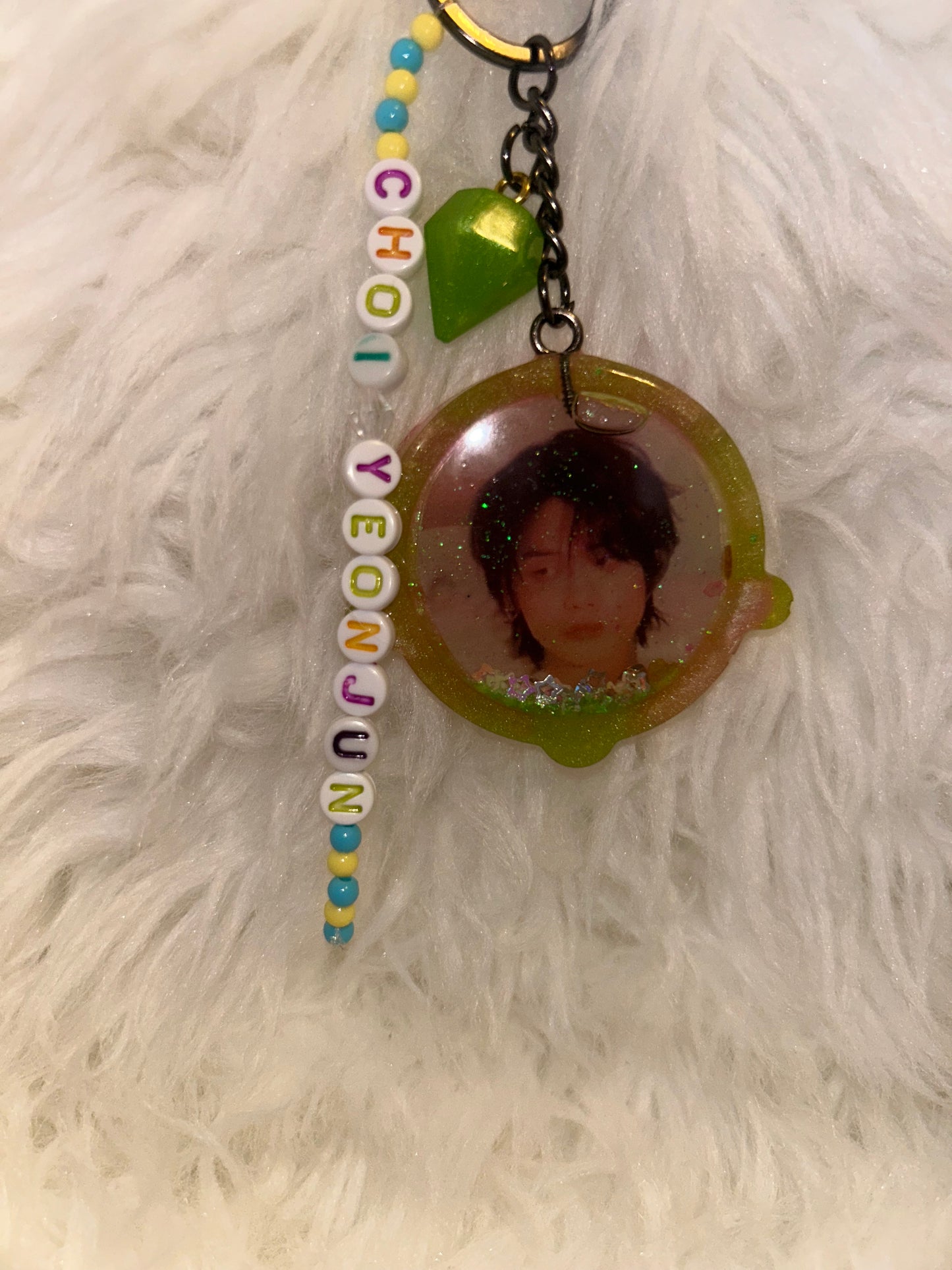 TomorrowxTogether Resin Shaker Keychain Charms - Handmade Unique One-of-a-Kind Accessory for Fans