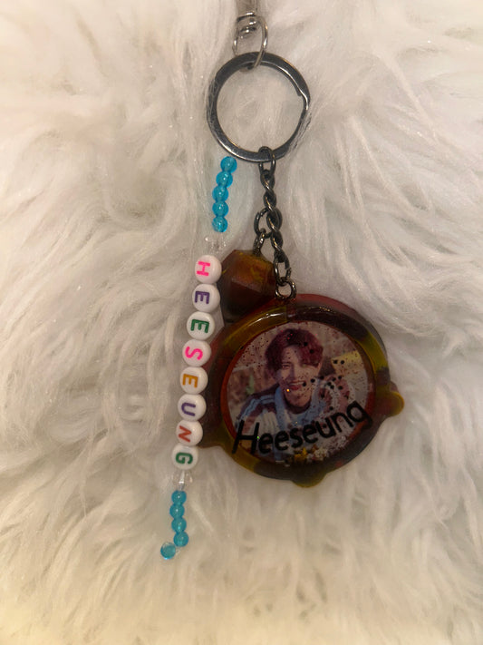 Enhypen Resin Shaker Keychain Charms Handmade Unique One-of-a-Kind Accessory for Fans