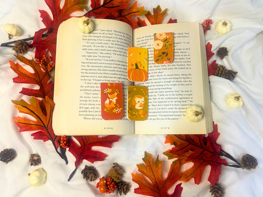 Autumn Magnetic Bookmarks for Book Lovers